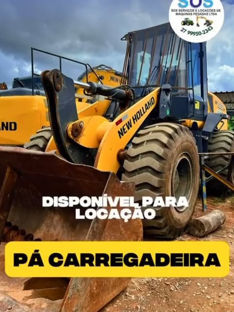 Pá carregadeira em publicação de locação da SOS